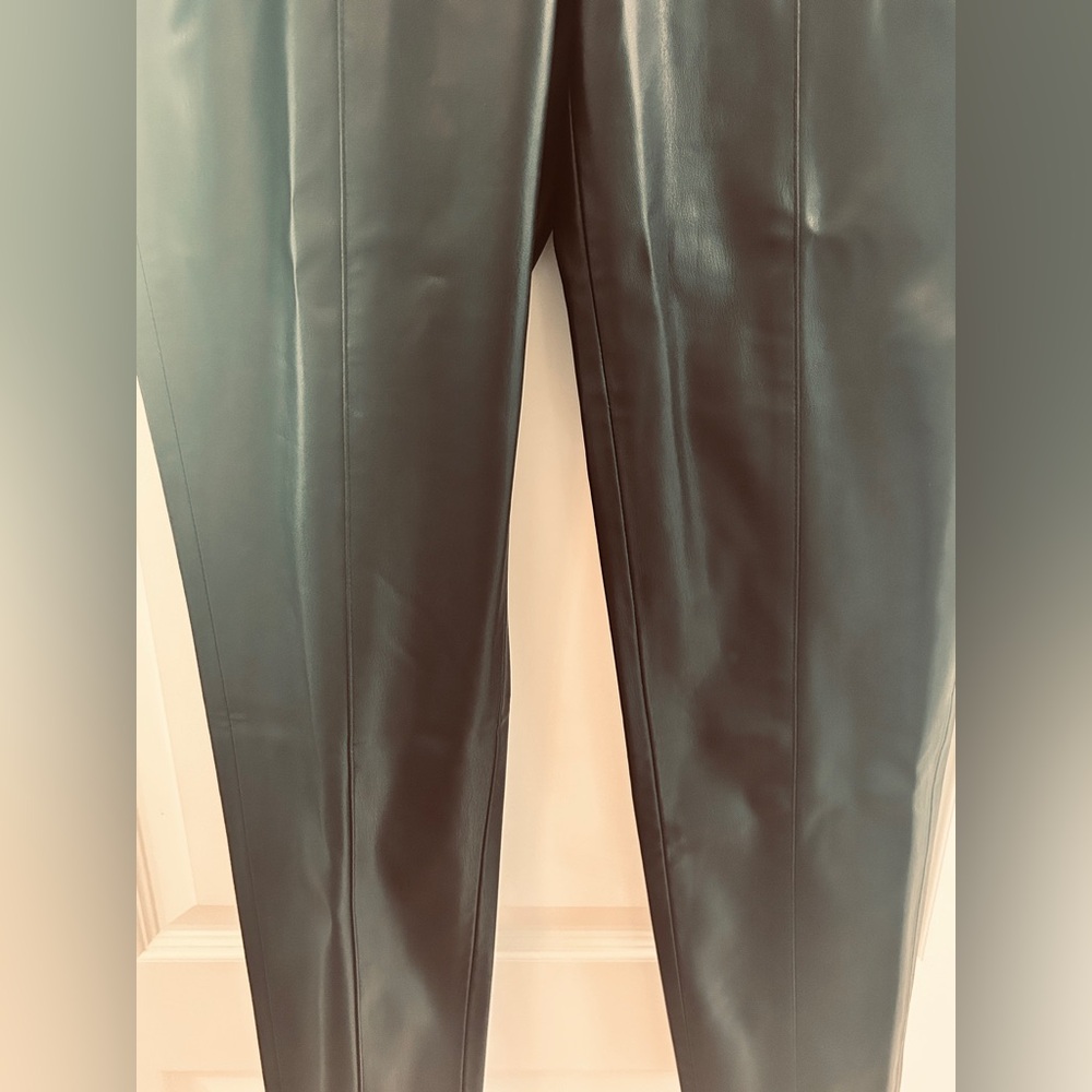 ZARA Faux Leather Trousers - Side-zip - Black - LRG - Picture 2 of 13